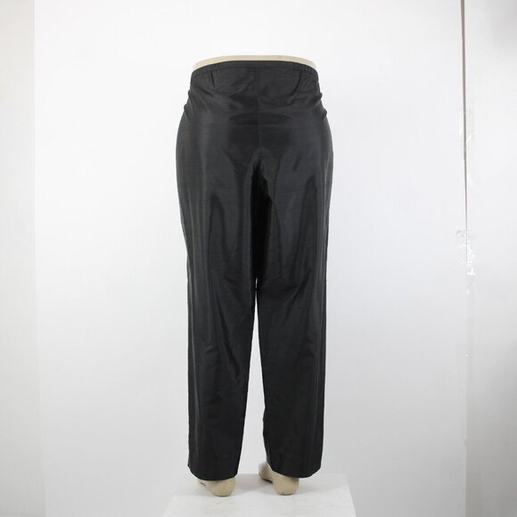 Sutton Studio $69 Sz 18 x 29 Black Unlined Button Closure 100% Silk Pant - Picture 8 of 16
